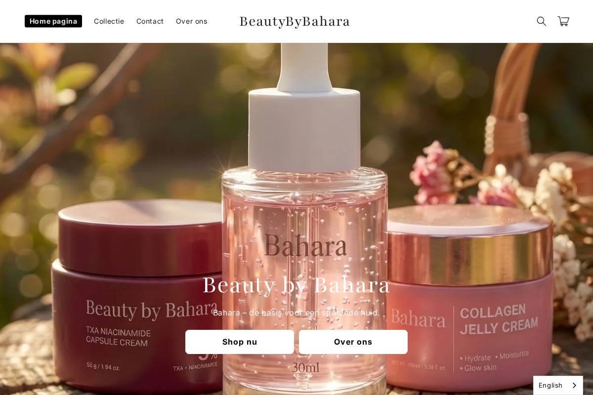 beautybybahara.com homepage screenshot