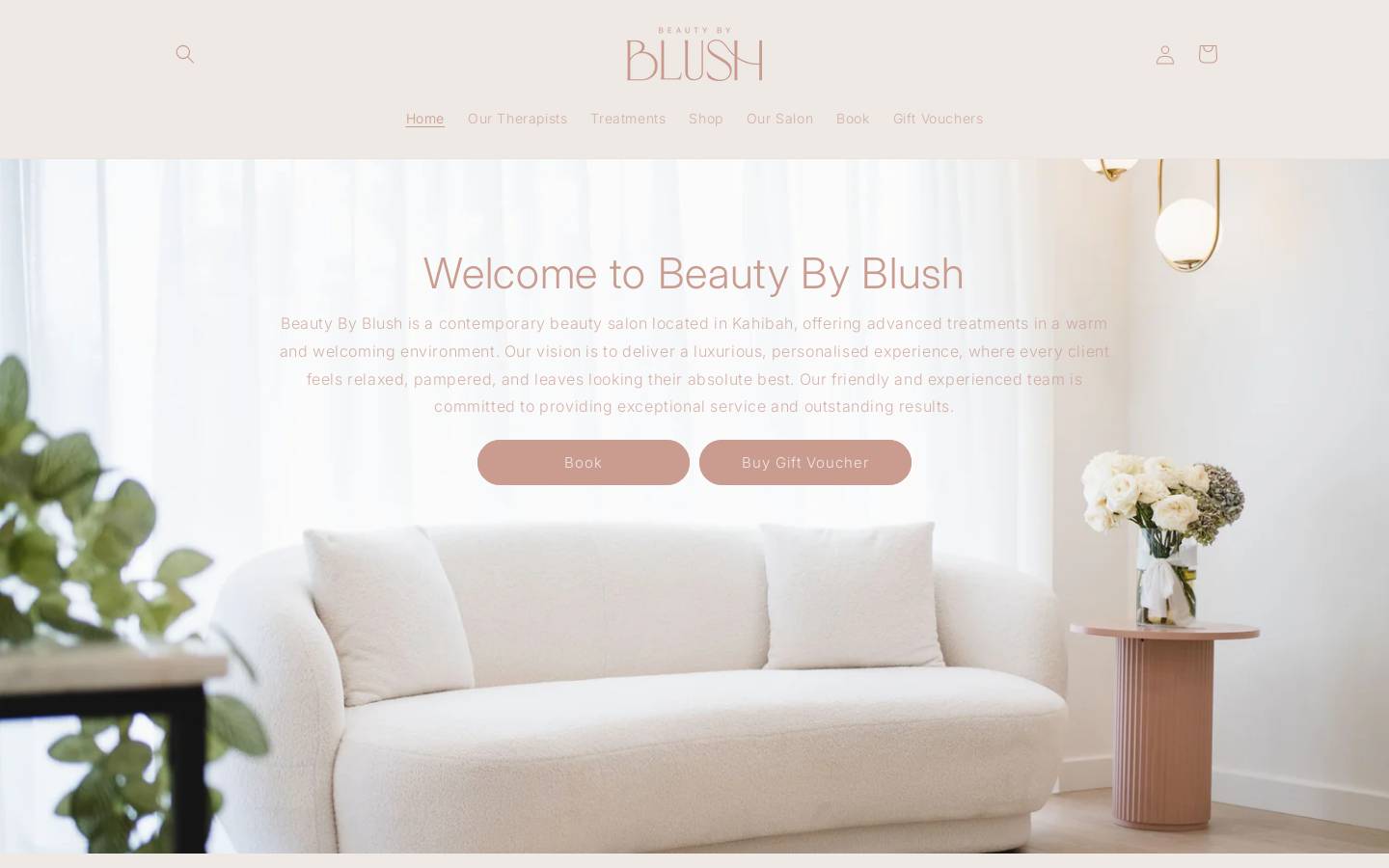 beautybyblush.com.au homepage screenshot