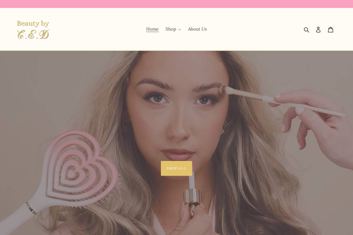 Beautybyced homepage screenshot