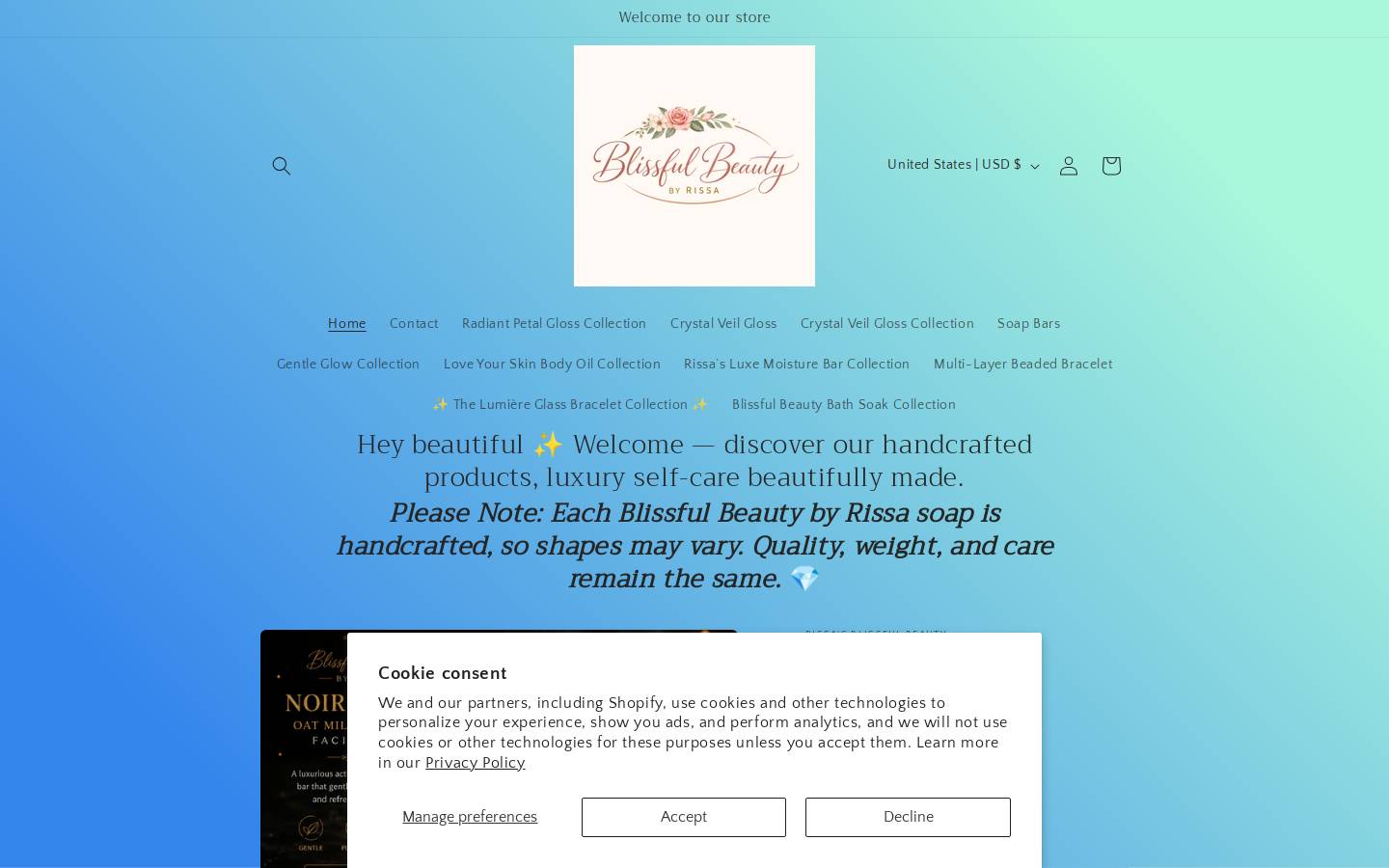 beautybyrissa.com homepage screenshot