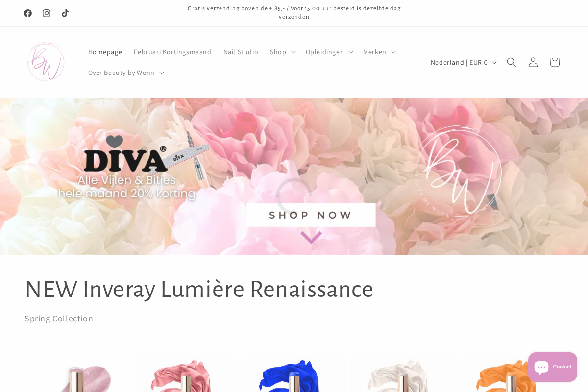 Beauty by Wenn homepage screenshot