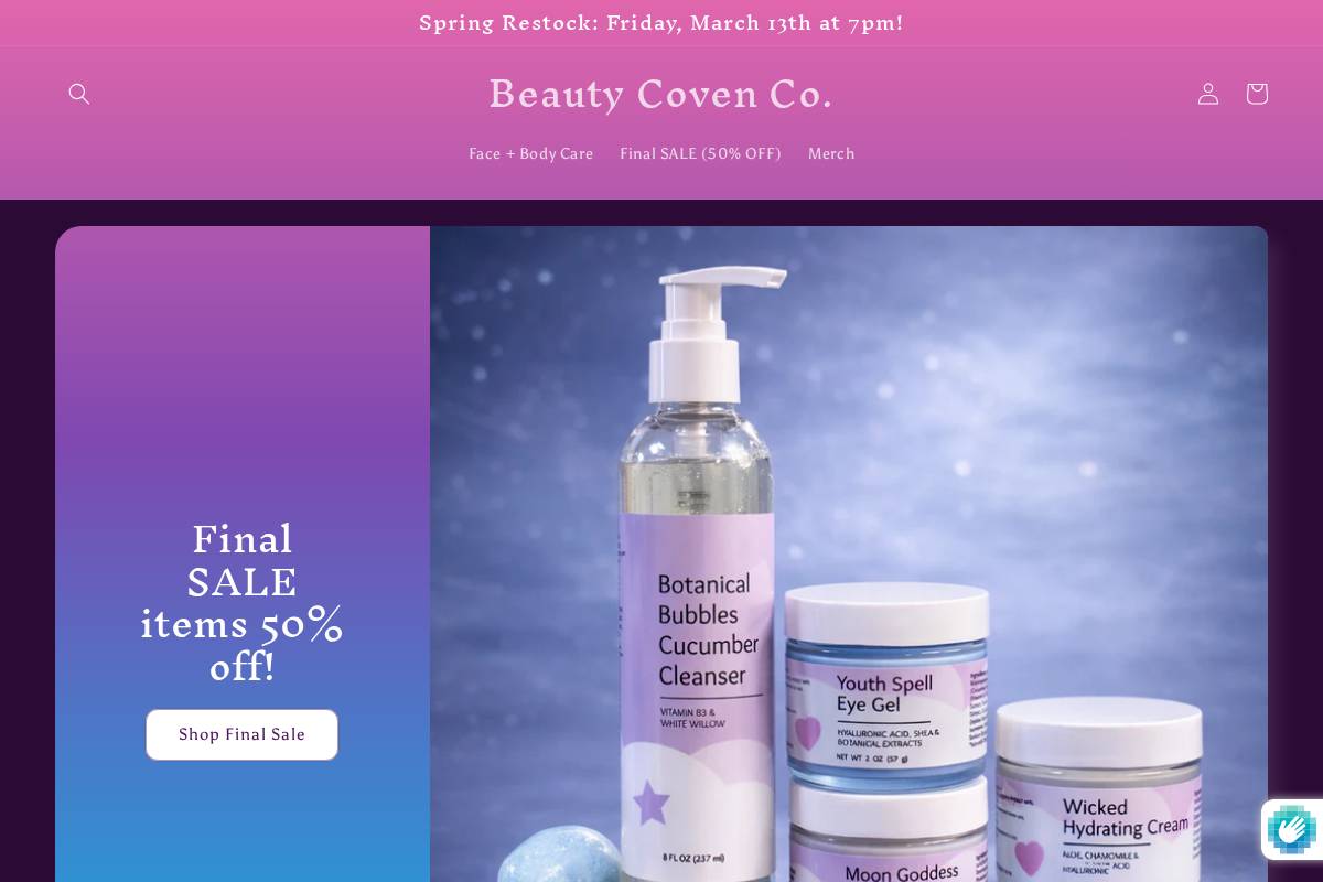 beautycovenco.com homepage screenshot