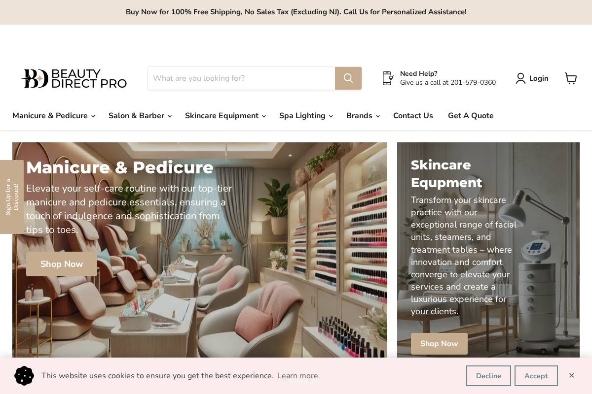 beautydirectpro.com homepage screenshot