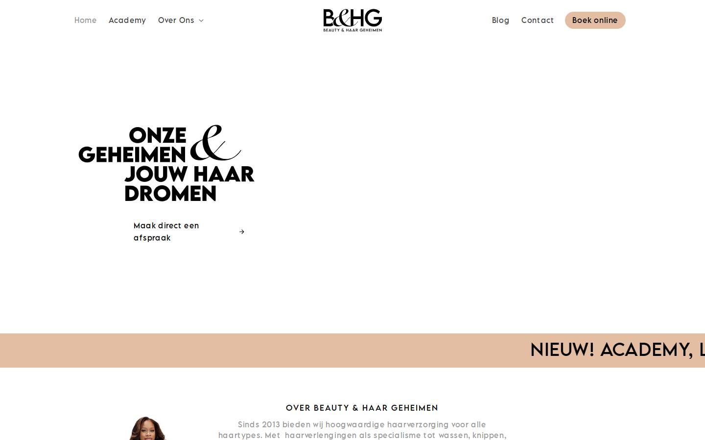 beautyenhaargeheimen.com homepage screenshot