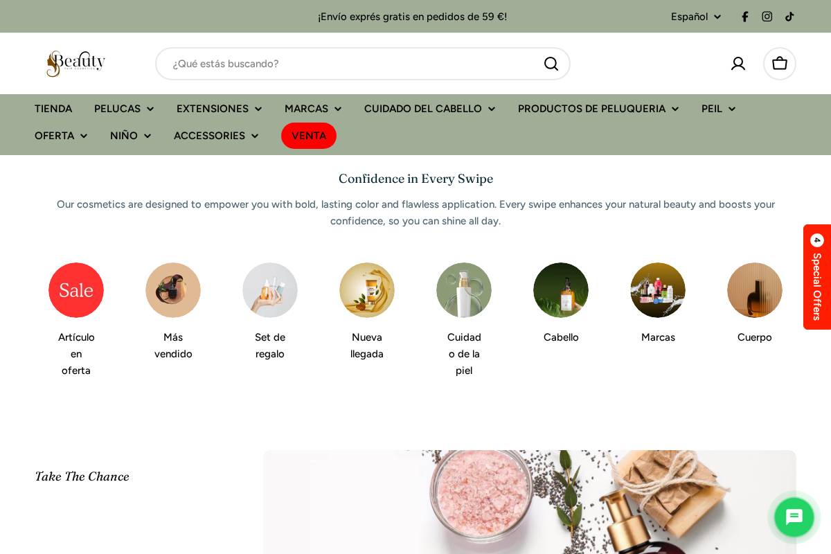 beautyfaircosmetics.com homepage screenshot