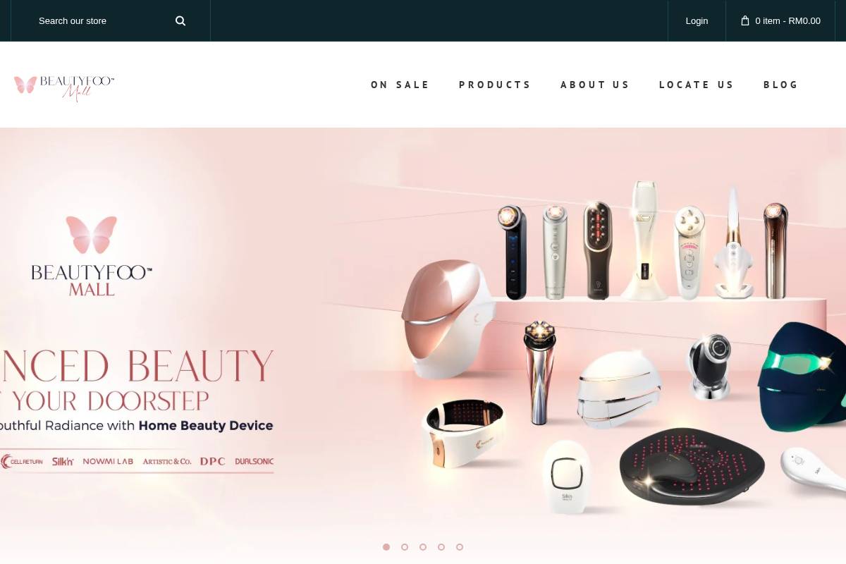 beautyfoomall.com homepage screenshot