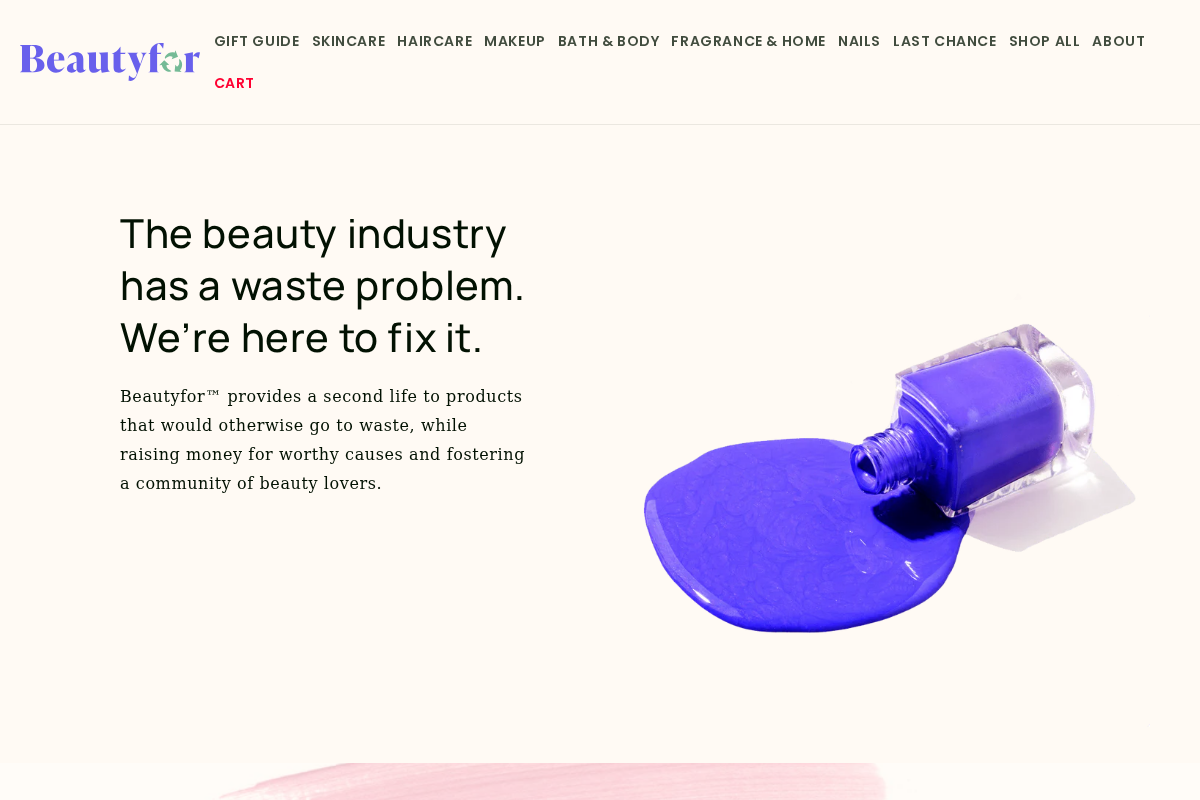 beautyfor.org homepage screenshot