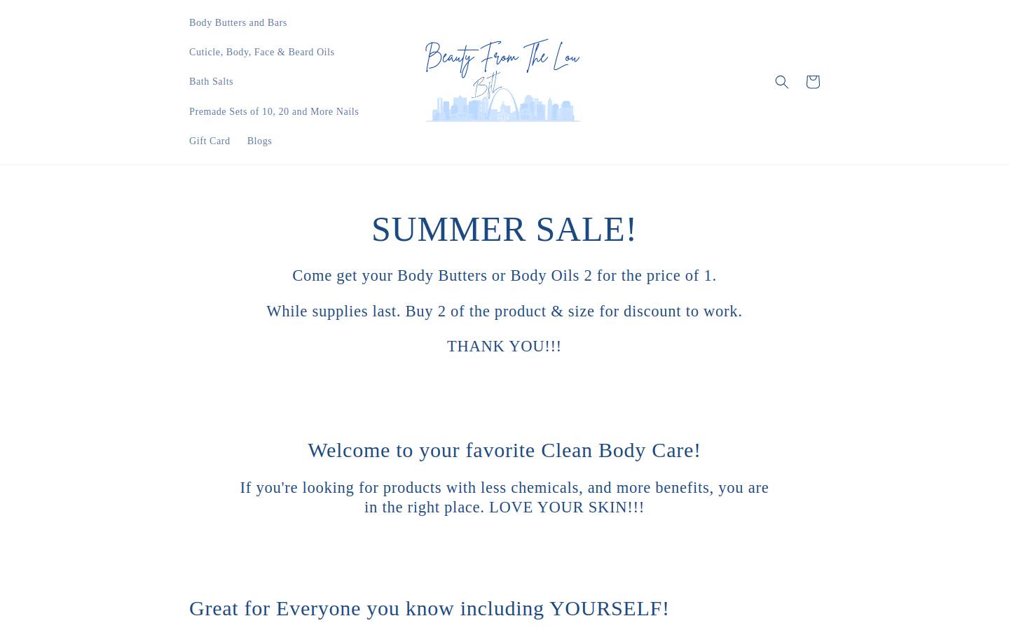 beautyfromthelou.com homepage screenshot