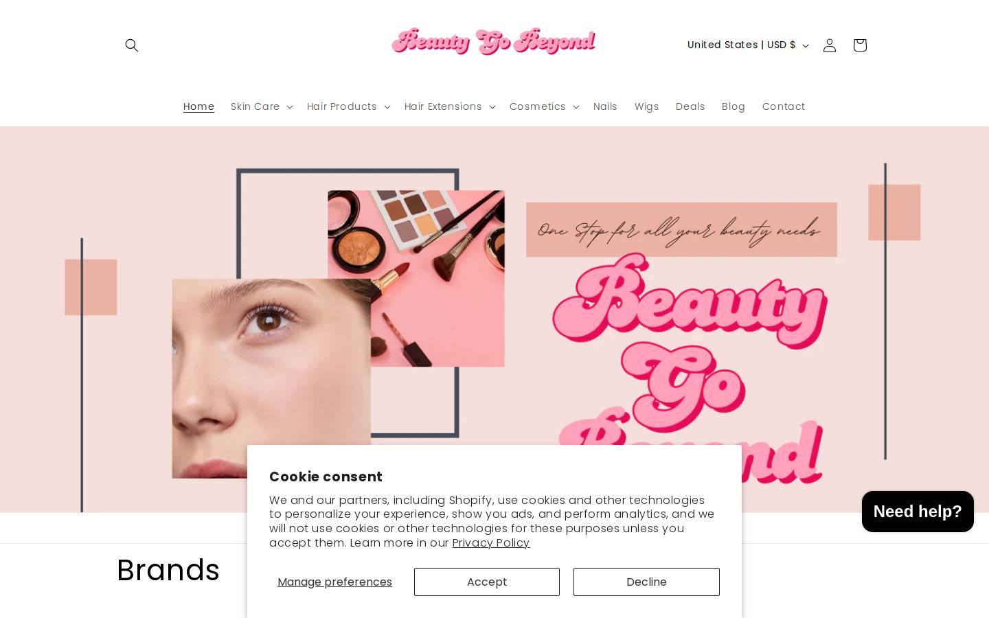beautygobeyond.com homepage screenshot