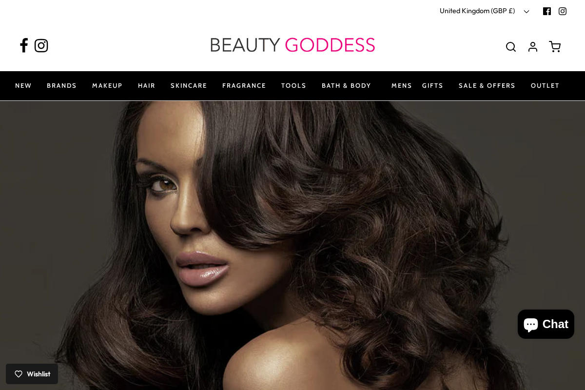 Beauty Goddess homepage screenshot
