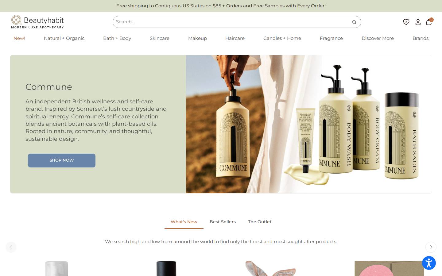 Beautyhabit homepage screenshot