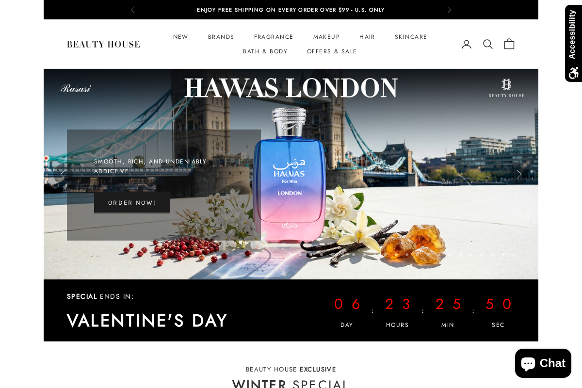 Beautyhouse homepage screenshot