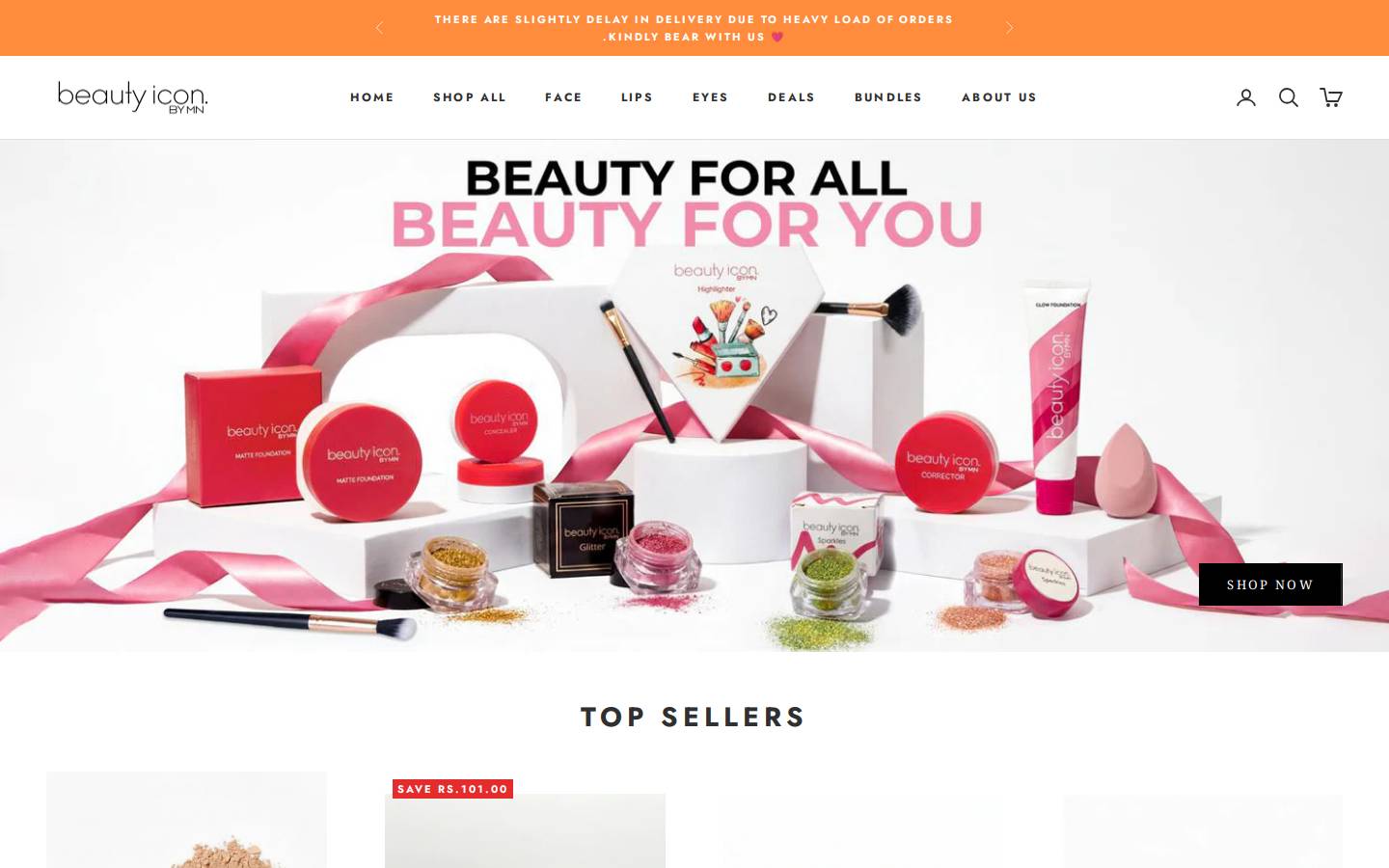 beautyiconbymn.com homepage screenshot