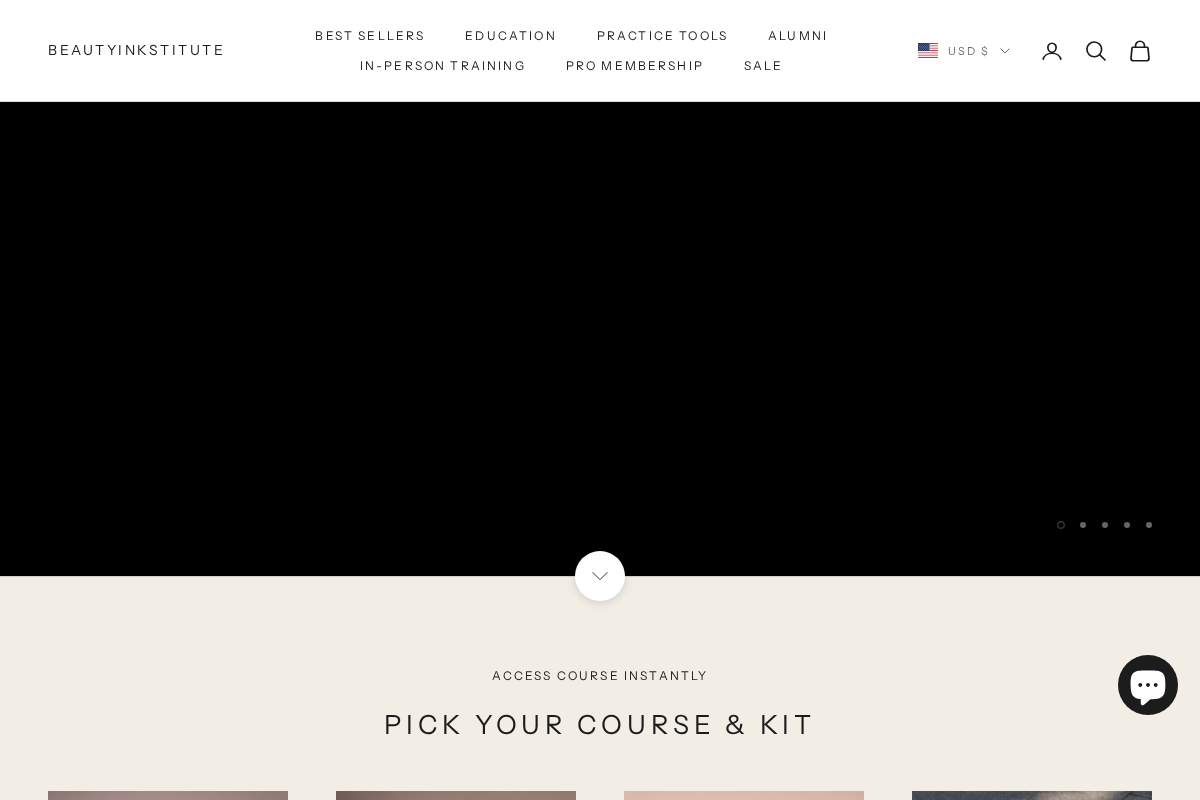 beautyinkstitute.com homepage screenshot