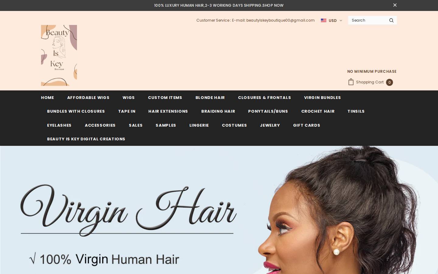 beautyiskeyboutique00.com homepage screenshot
