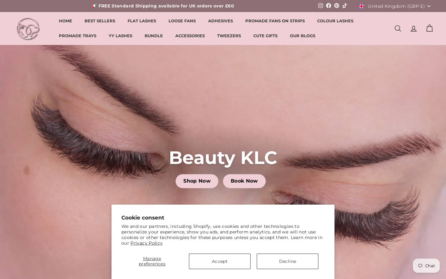 beautyklc.com homepage screenshot