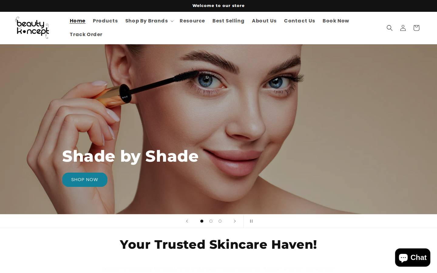 beautykoncept.com homepage screenshot