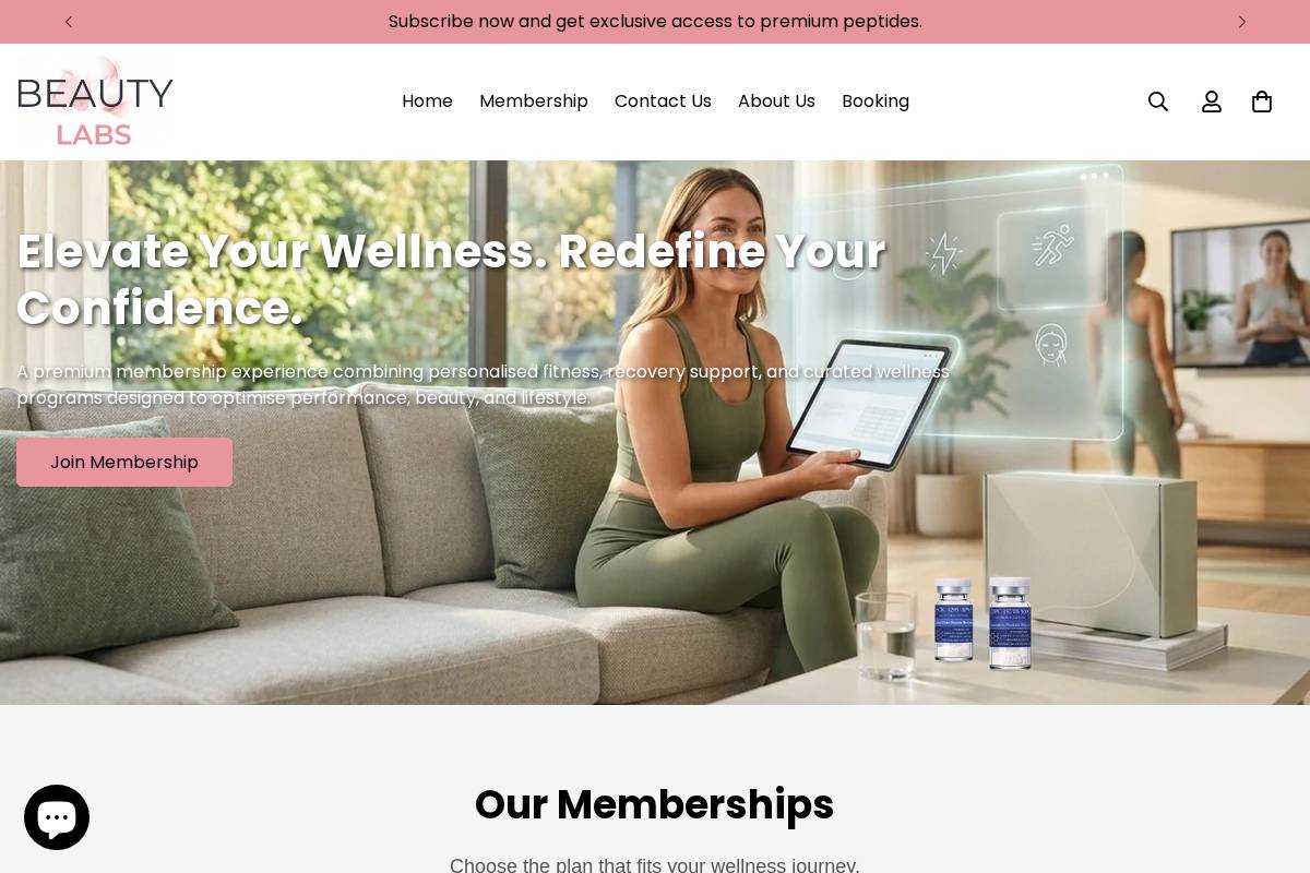 beautylabs.au homepage screenshot