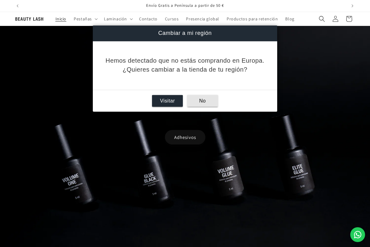beautylash.es homepage screenshot
