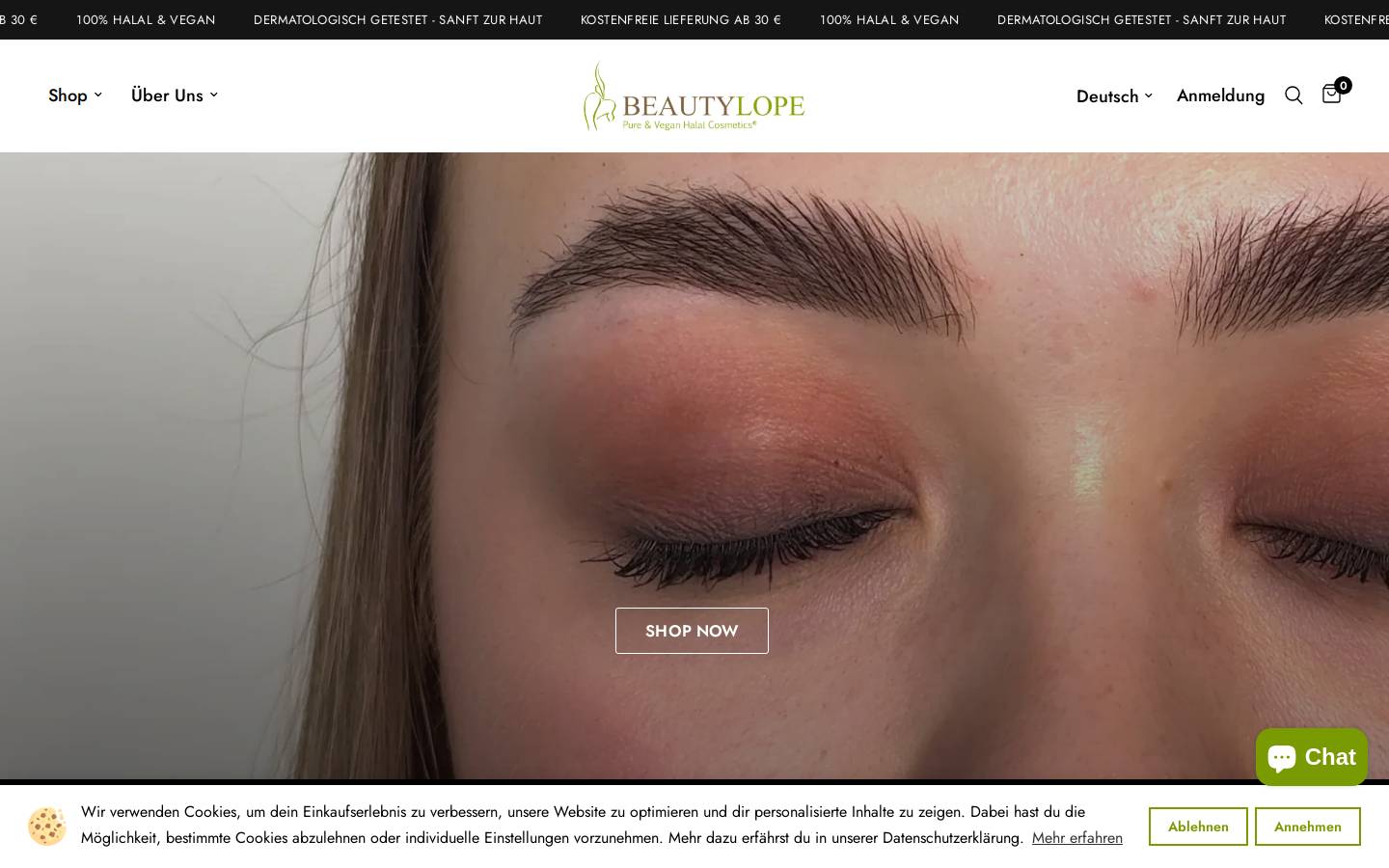 beautylope.de homepage screenshot