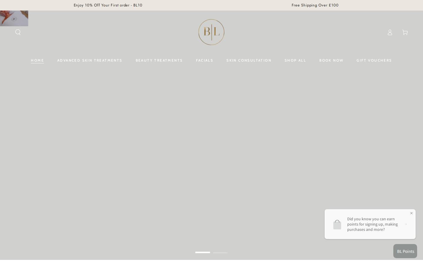 beautylounge-skincare.com homepage screenshot