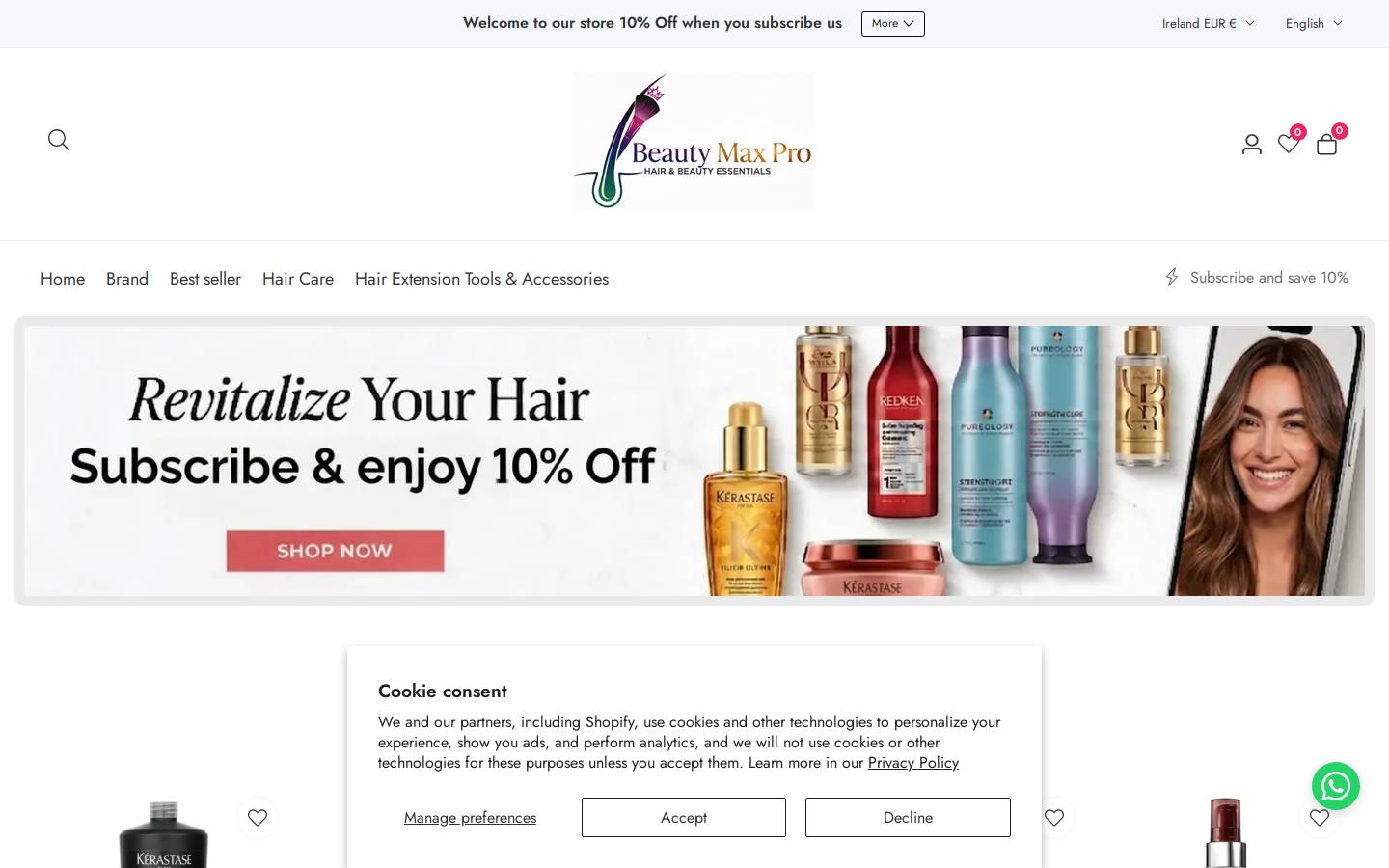 beautymaxpro.com homepage screenshot