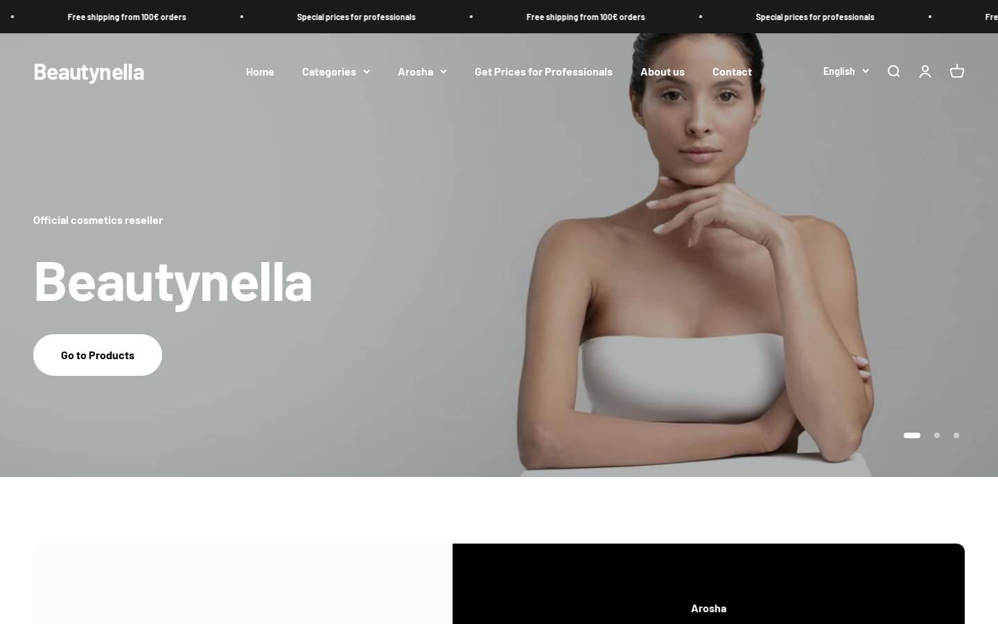 beautynella.com homepage screenshot