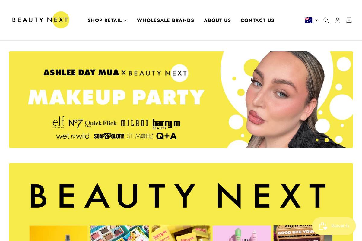 BEAUTY NEXT Australia homepage screenshot