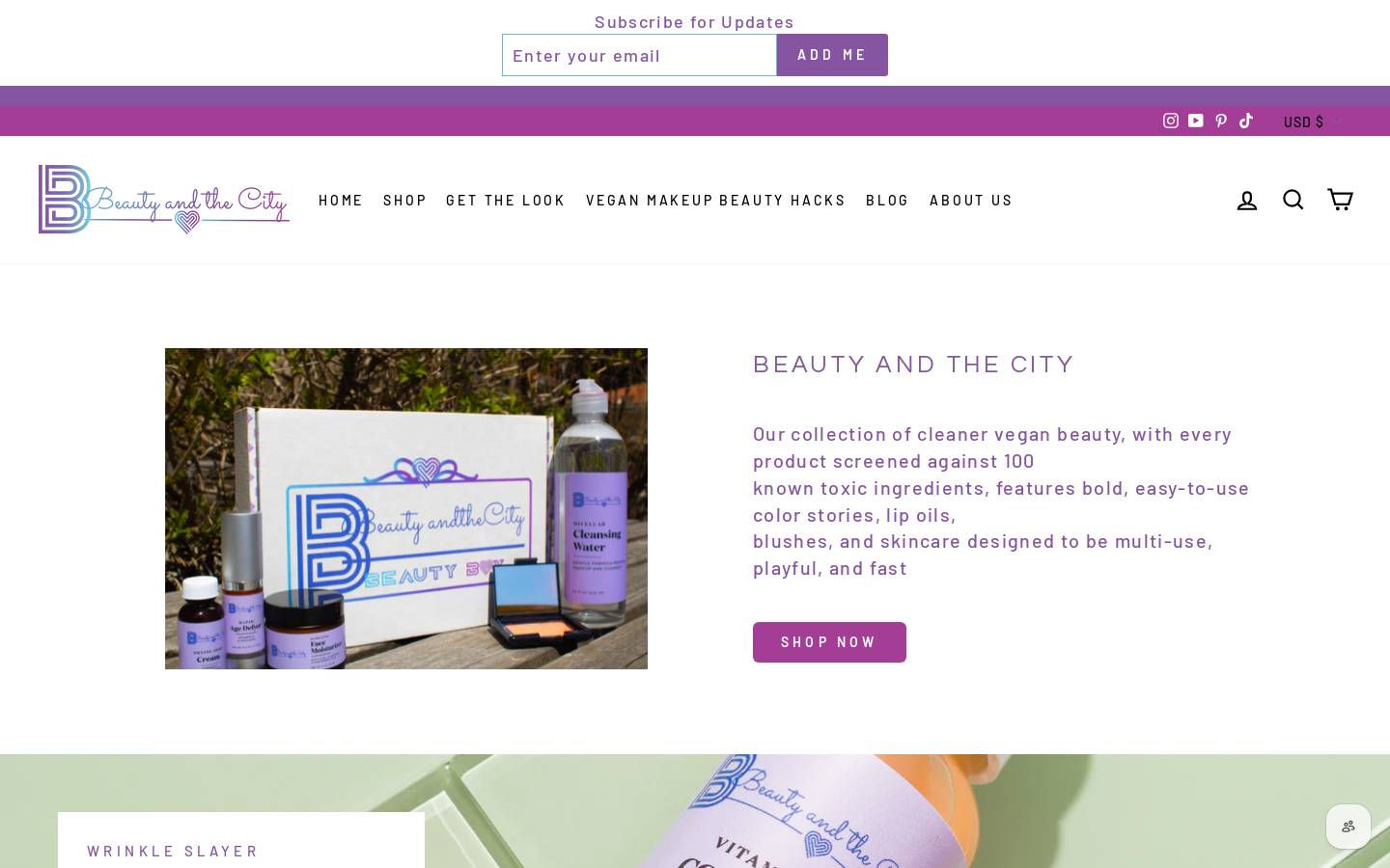 beautynthecity.com homepage screenshot