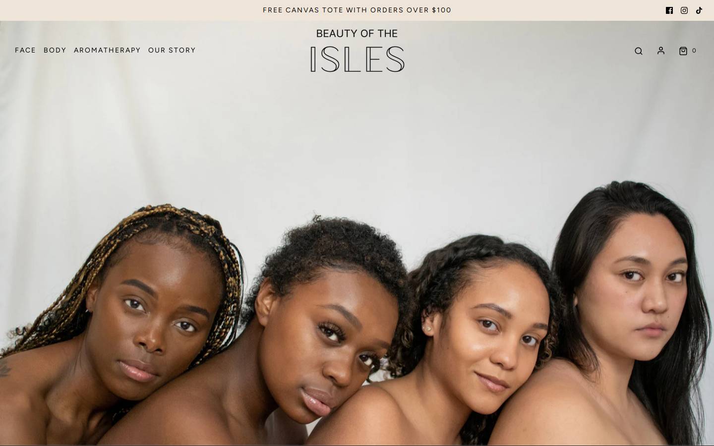 beautyoftheisles.com homepage screenshot