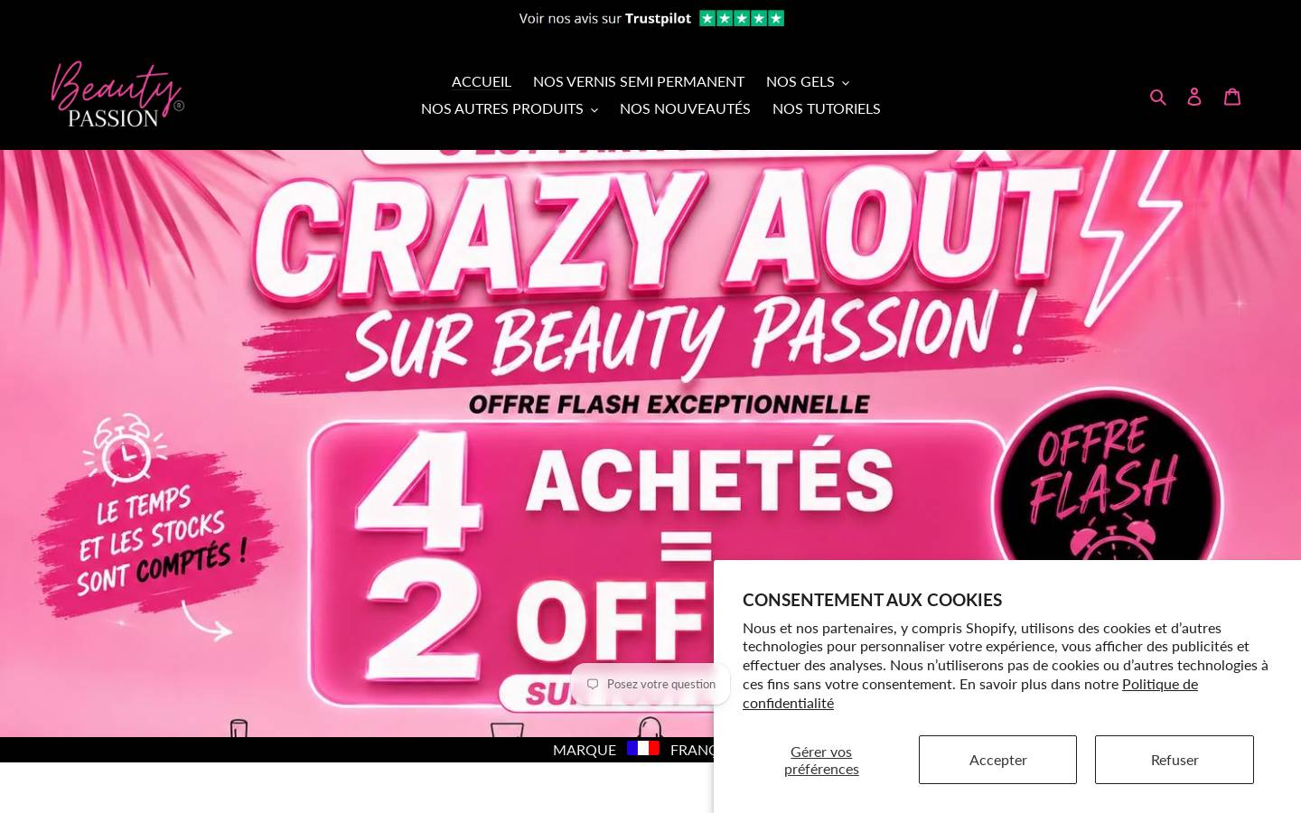 Beauty Passion homepage screenshot