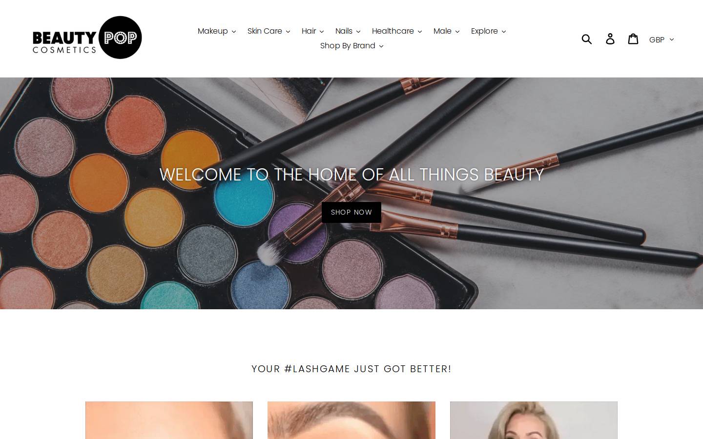 beautypopcosmetics.com homepage screenshot