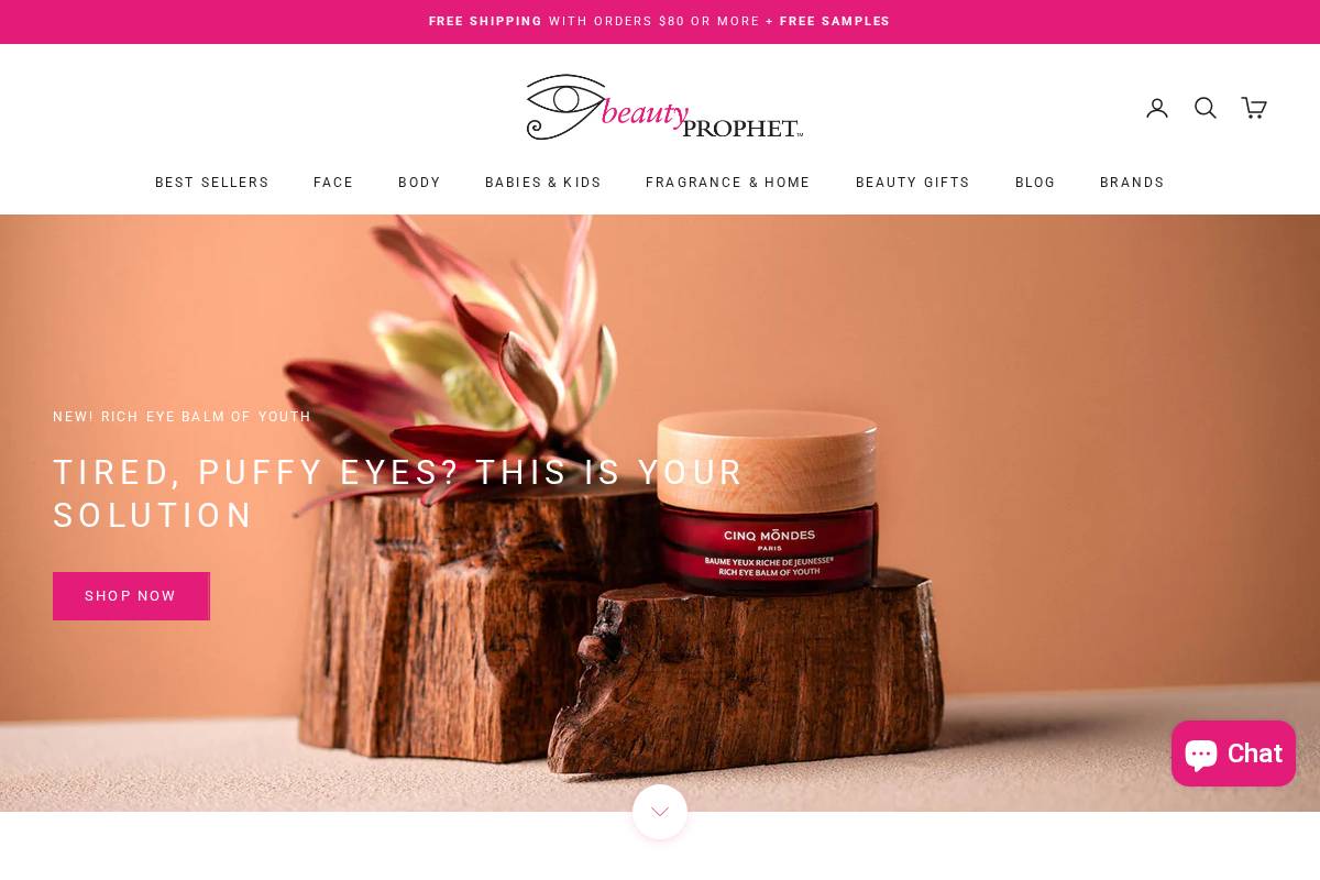 beautyprophet.com homepage screenshot