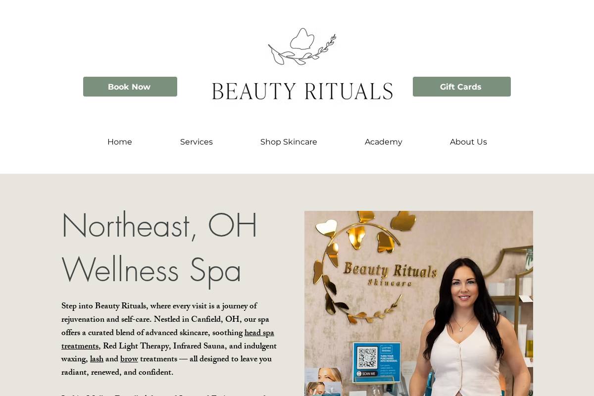 beautyritualsskincare.com homepage screenshot