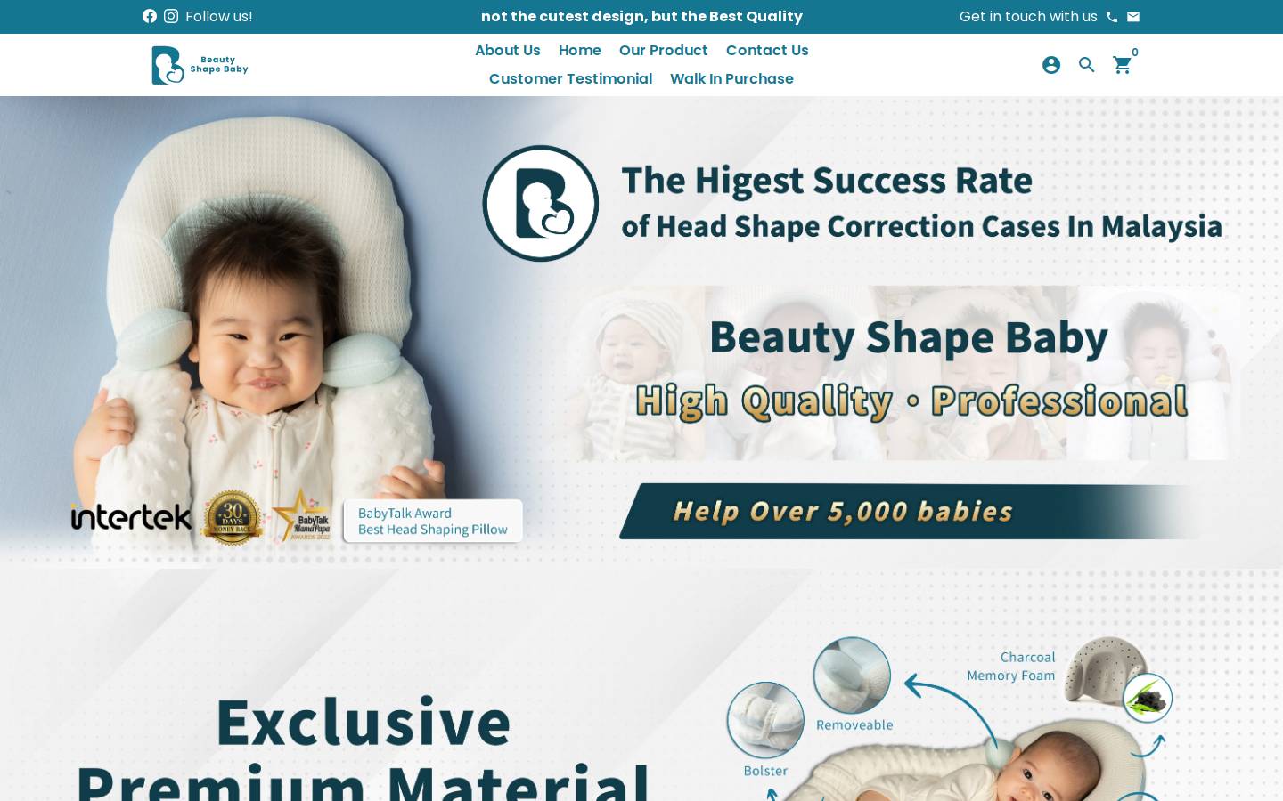 beautyshapebaby.com homepage screenshot