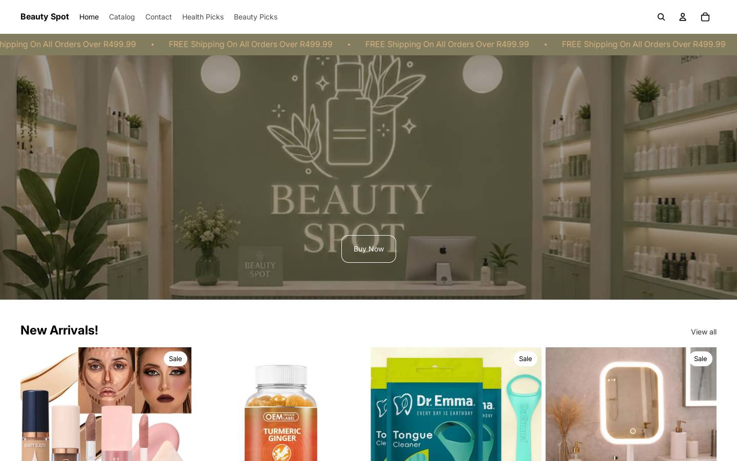 beautyspotsa.com homepage screenshot