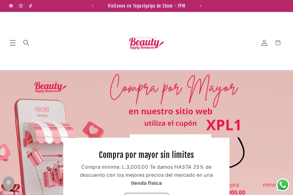 beautysupplyhn.com homepage screenshot