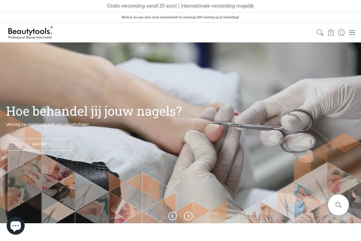 BeautyTools homepage screenshot