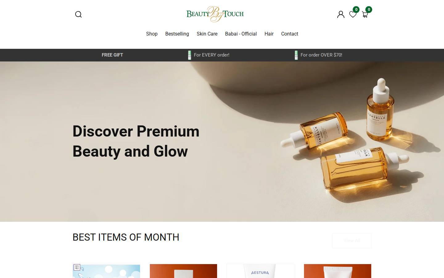 beautytouchhawaii.com homepage screenshot