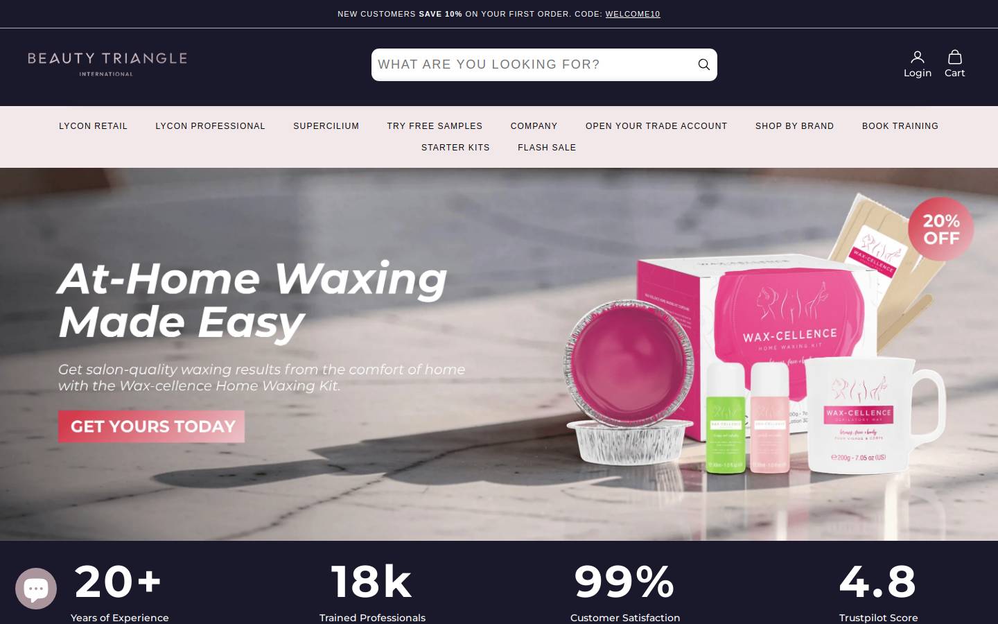 Beauty Triangle International homepage screenshot