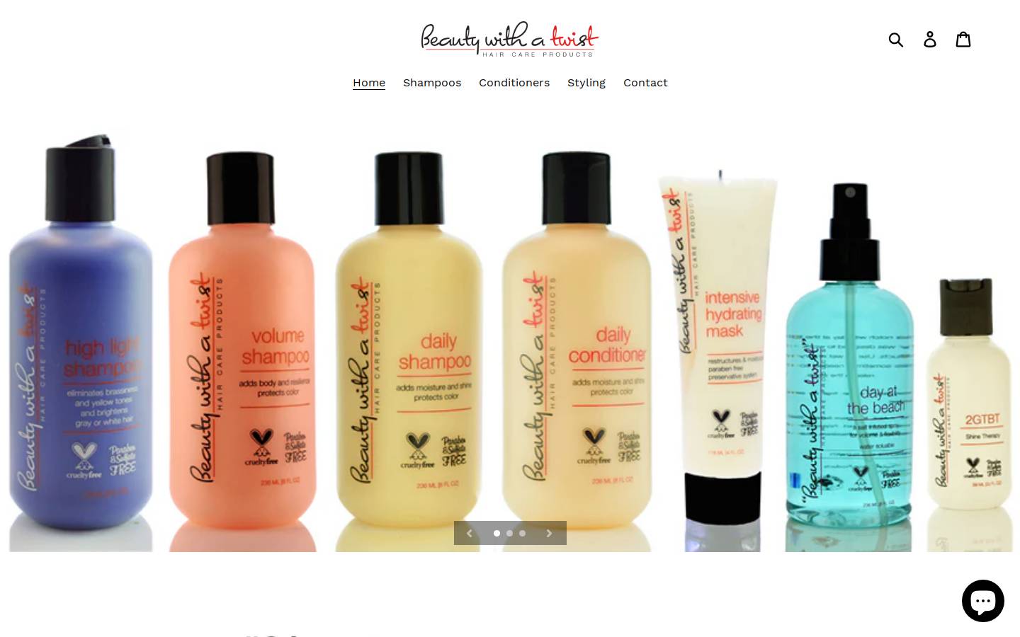beautywithatwistproducts.com homepage screenshot