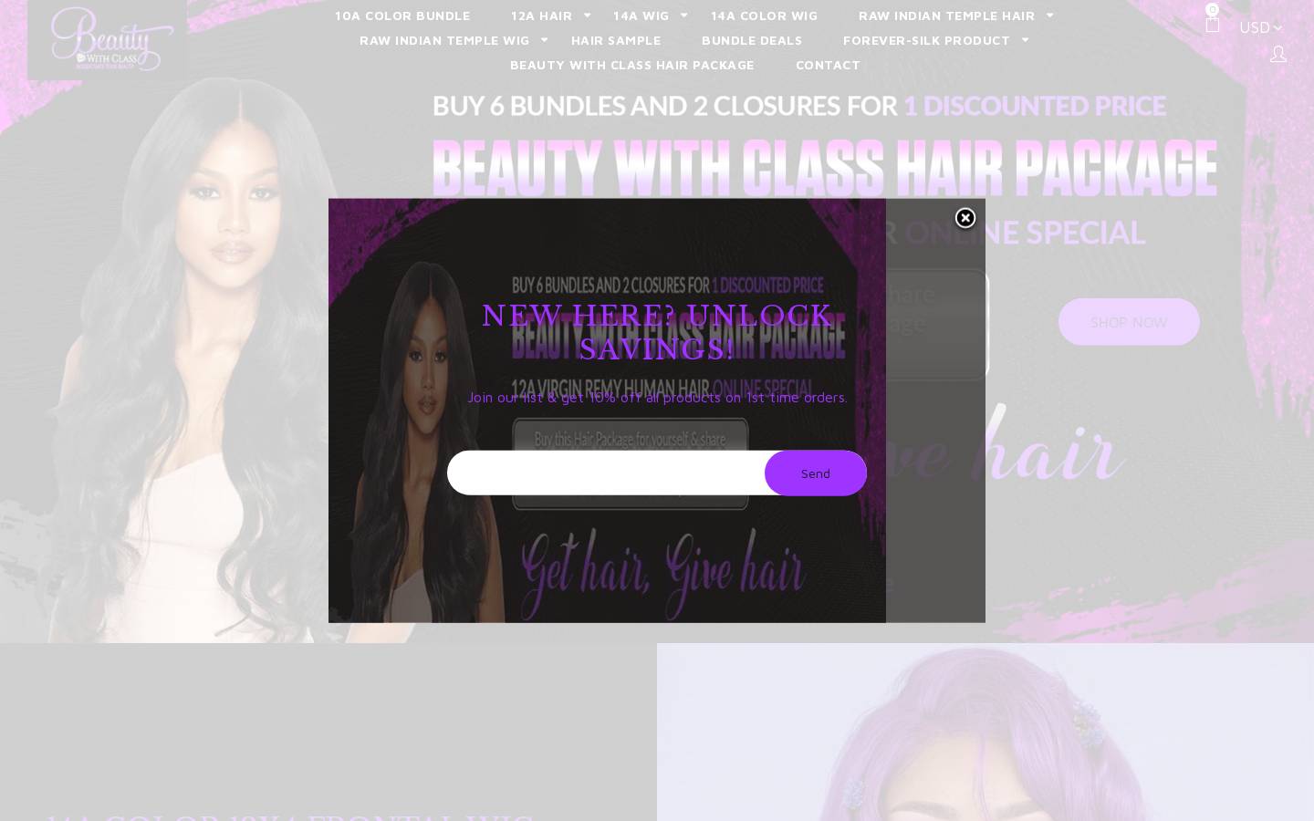 beautywithclass.com homepage screenshot