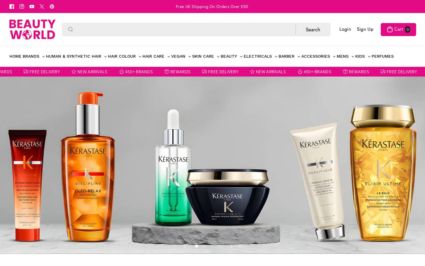 beautyworld.co.uk homepage screenshot