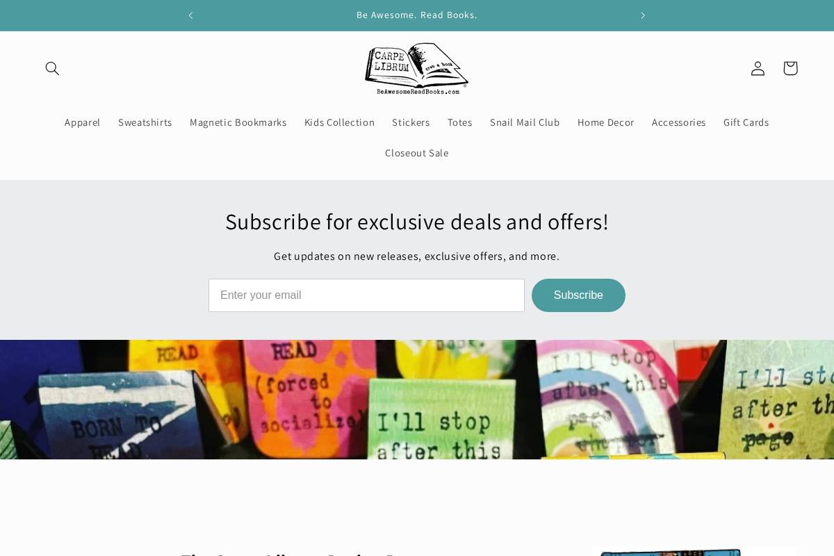 beawesomereadbooks.com homepage screenshot