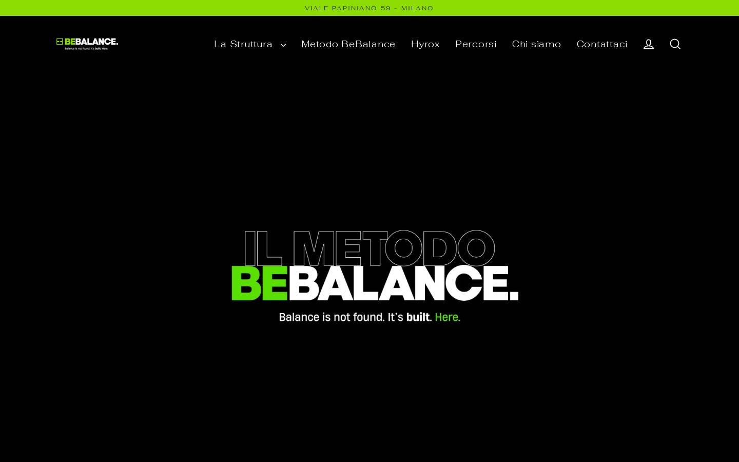 bebalance.it homepage screenshot