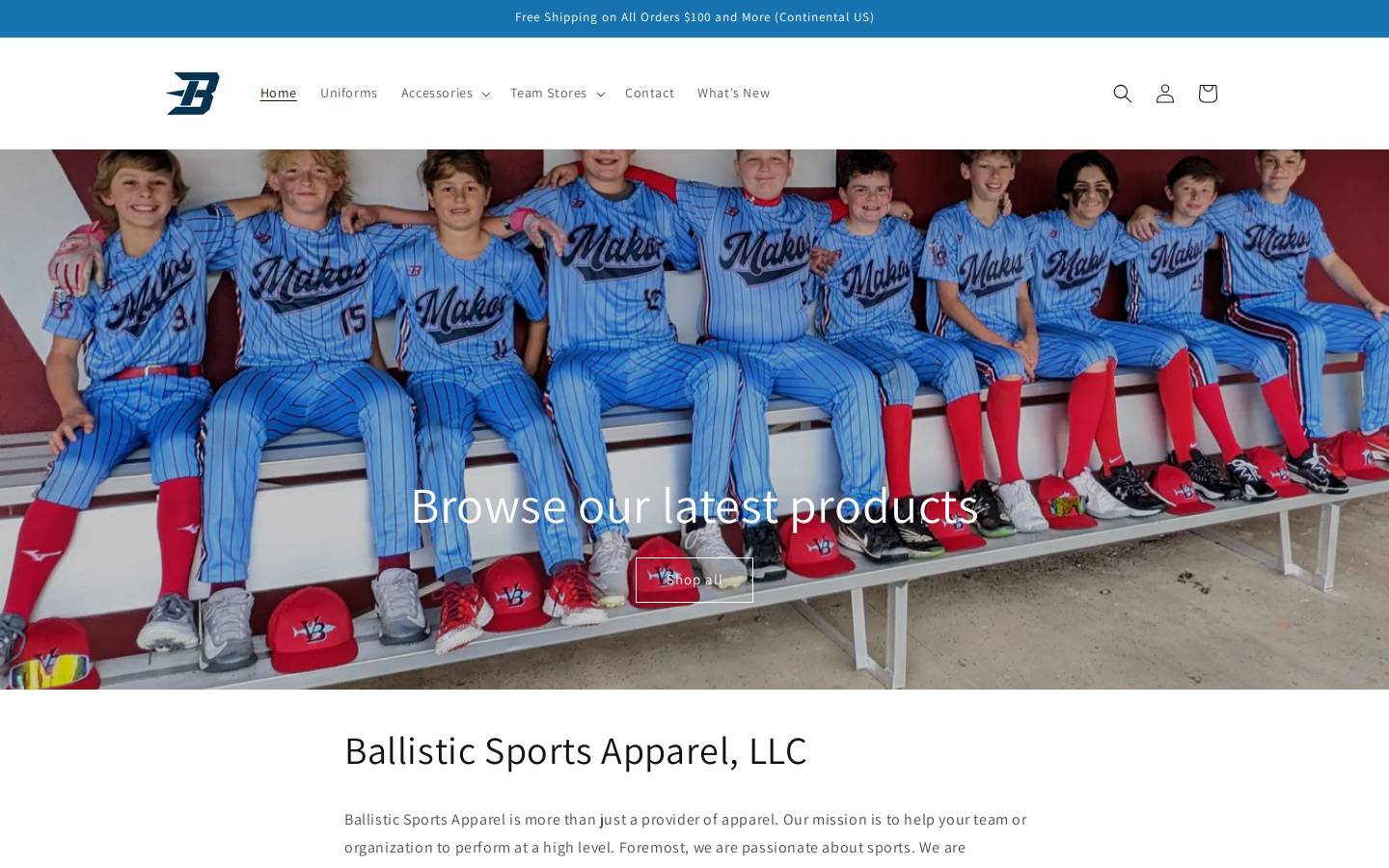 beballistic.com homepage screenshot
