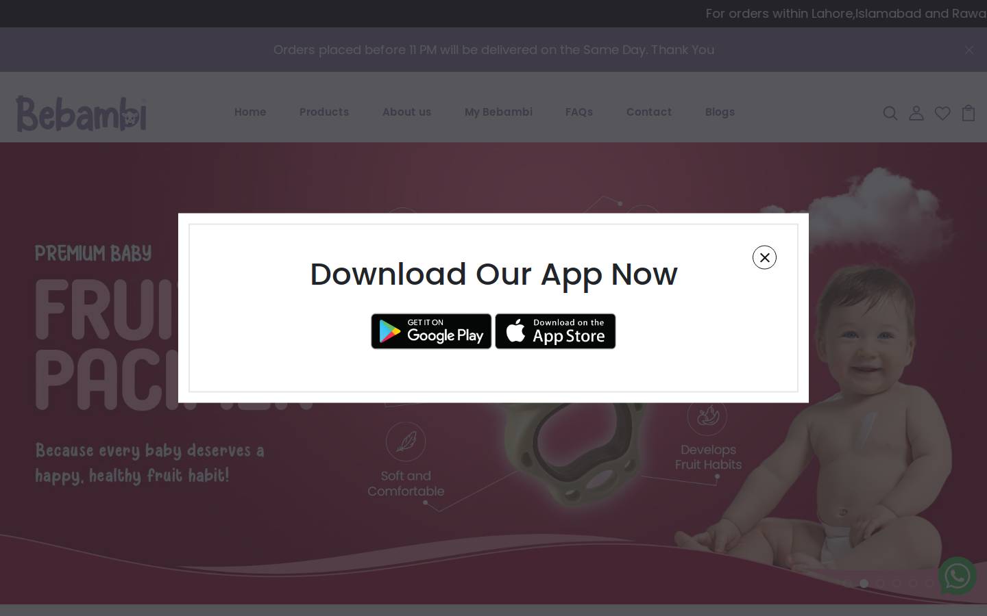 bebambi.com homepage screenshot