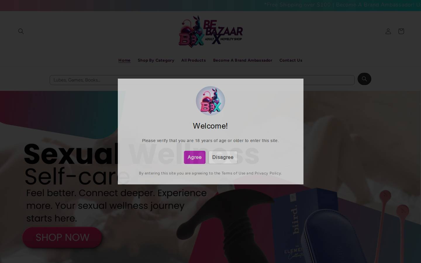bebazaarx.com homepage screenshot