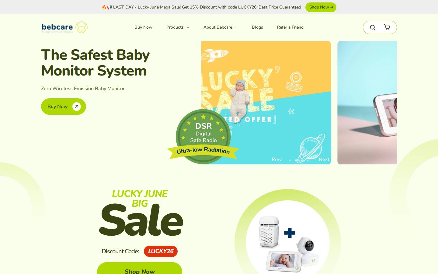 bebcare.com homepage screenshot