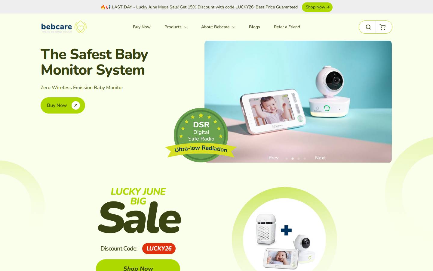 bebcare.com homepage screenshot